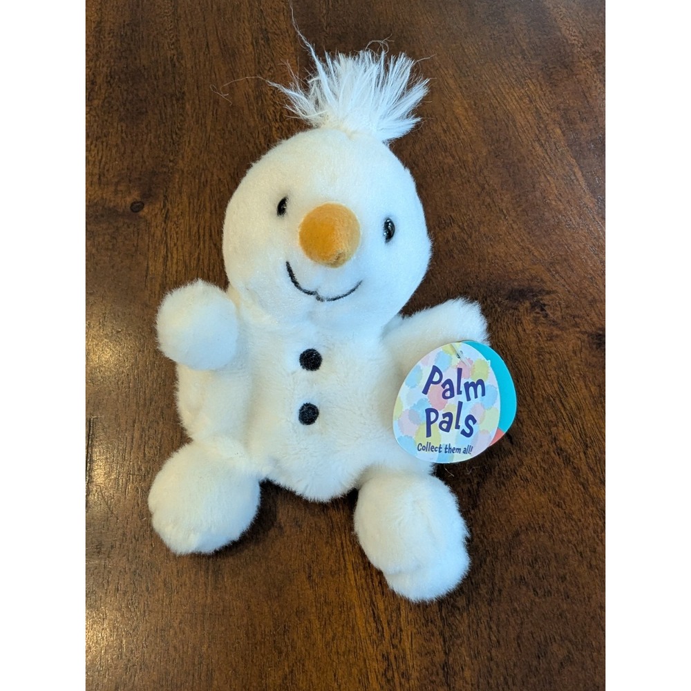 Palm Pals 5" Froyo Snowman Soft Fluffy Plush White New Aurora Adorable